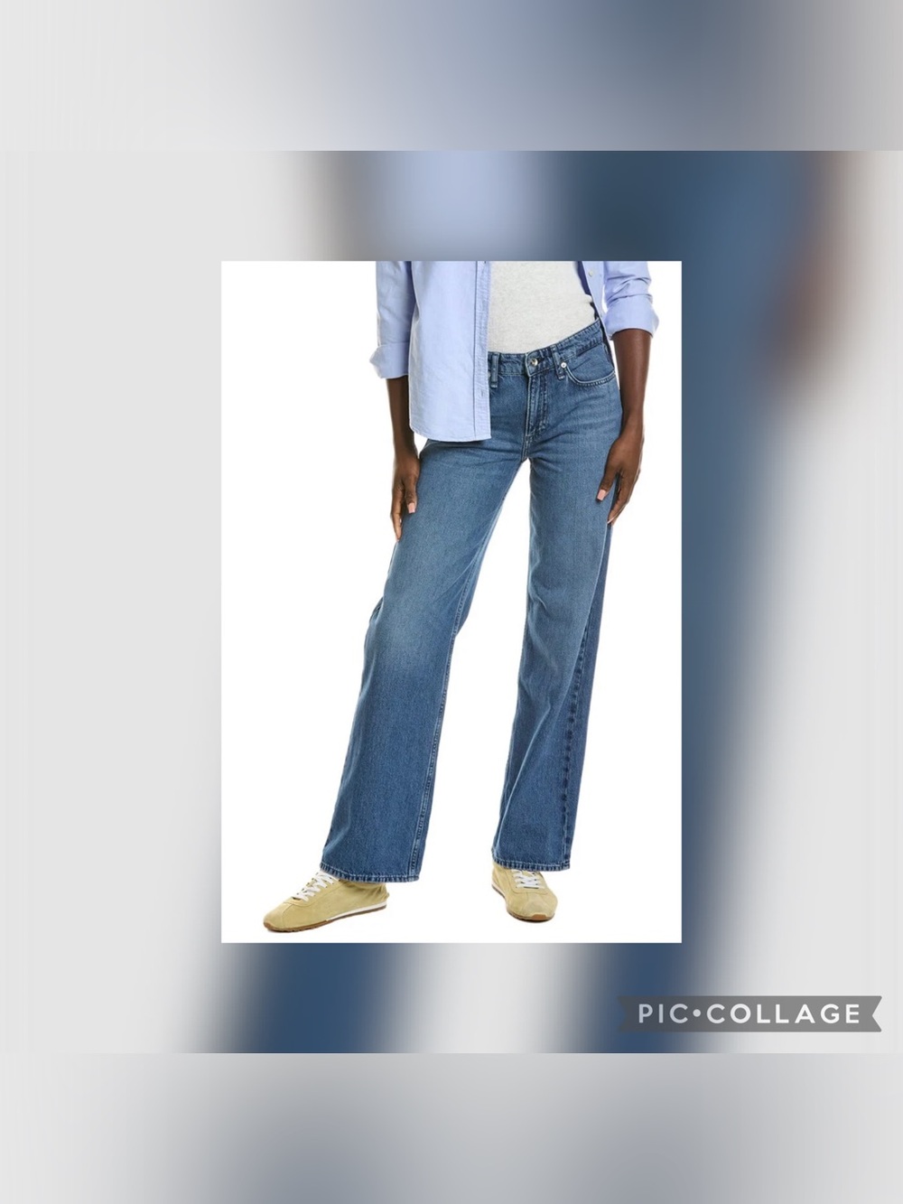 Rag & Bone Lori Mid Rise Wide Leg Jeans NWOT
